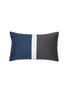 Main View - Click To Enlarge - FRETTE - Bold Boudoir Pillowcase — Storm Grey/Midnight Blue