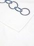 Detail View - Click To Enlarge - FRETTE - Links Embroidery Cotton Terry Bath Towel – Storm Grey/Midnight Blue
