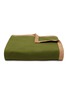 Main View - Click To Enlarge - FRETTE - CASHMERE AND SUEDE THROW — MOSS GREEN/CAMEL