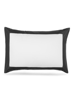 Main View - Click To Enlarge - FRETTE - BOLD PILLOWCASE — MILK/STORM GREY