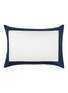 Main View - Click To Enlarge - FRETTE - BOLD PILLOWCASE — MILK/MIDNIGHT BLUE