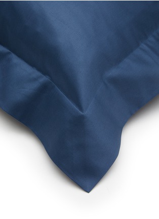Detail View - Click To Enlarge - FRETTE - Across Cotton Sateen Sham — Midnight Blue