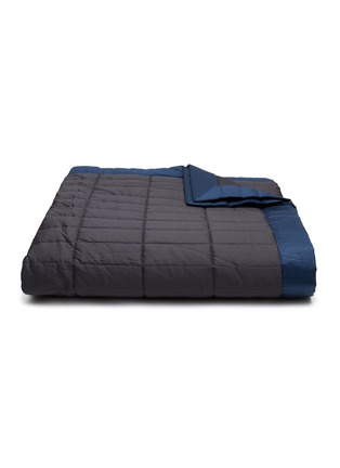 Main View - Click To Enlarge - FRETTE - RECTANGULAR LIGHT QUILT— STORM GREY/MIDNIGHT BLUE