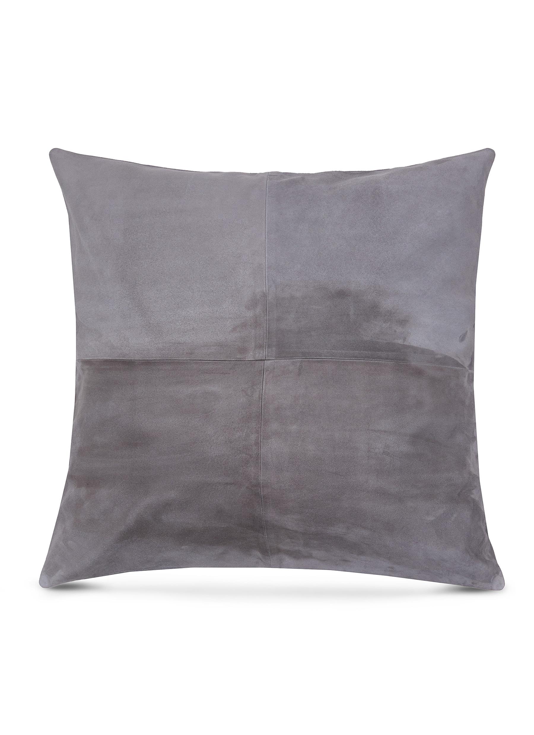 LUXURY SUEDE CUSHION — SLATE GREY
