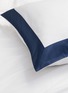  - FRETTE - Bold Cotton Pillow Case — Milk/Midnight Blue