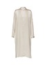 Main View - Click To Enlarge - FRETTE - CASCADE MEDIUM LONG SLEEVE SILK NIGHTGOWN — CHAMPAGNE