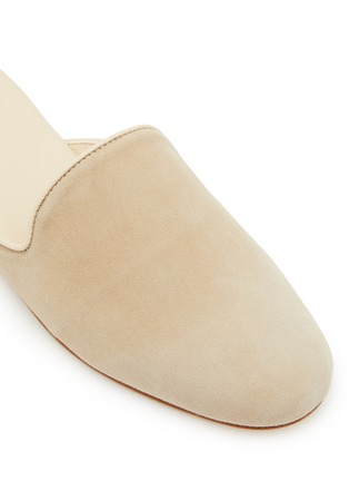 Detail View - Click To Enlarge - FRETTE - Astoria Suede Open-Back Slippers — Size 37