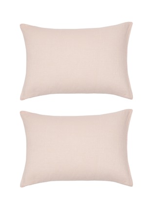 Main View - Click To Enlarge - ONCE MILANO - Linen Standard Pillowcase Set Of 2 — Pale Pink