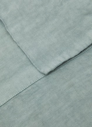 Detail View - Click To Enlarge - ONCE MILANO - Linen Top Sheet — Sage