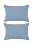 Main View - Click To Enlarge - ONCE MILANO - Linen Standard Pillowcase Set Of 2 — Light Blue