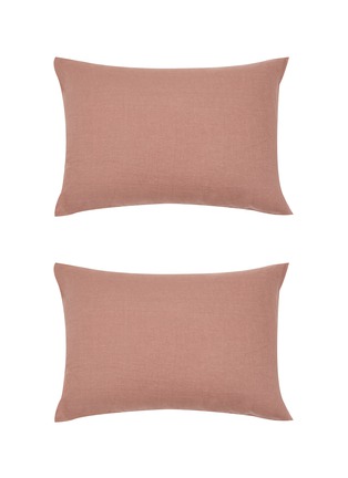 Main View - Click To Enlarge - ONCE MILANO - Linen Standard Pillowcase Set Of 2 — Vintage Pink