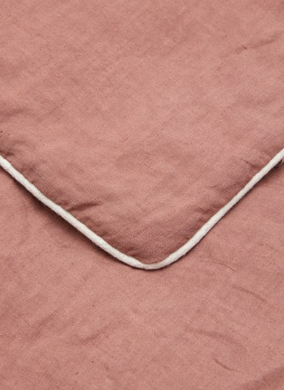 Detail View - Click To Enlarge - ONCE MILANO - LINEN BLANKET - VINTAGE PINK/NATURAL