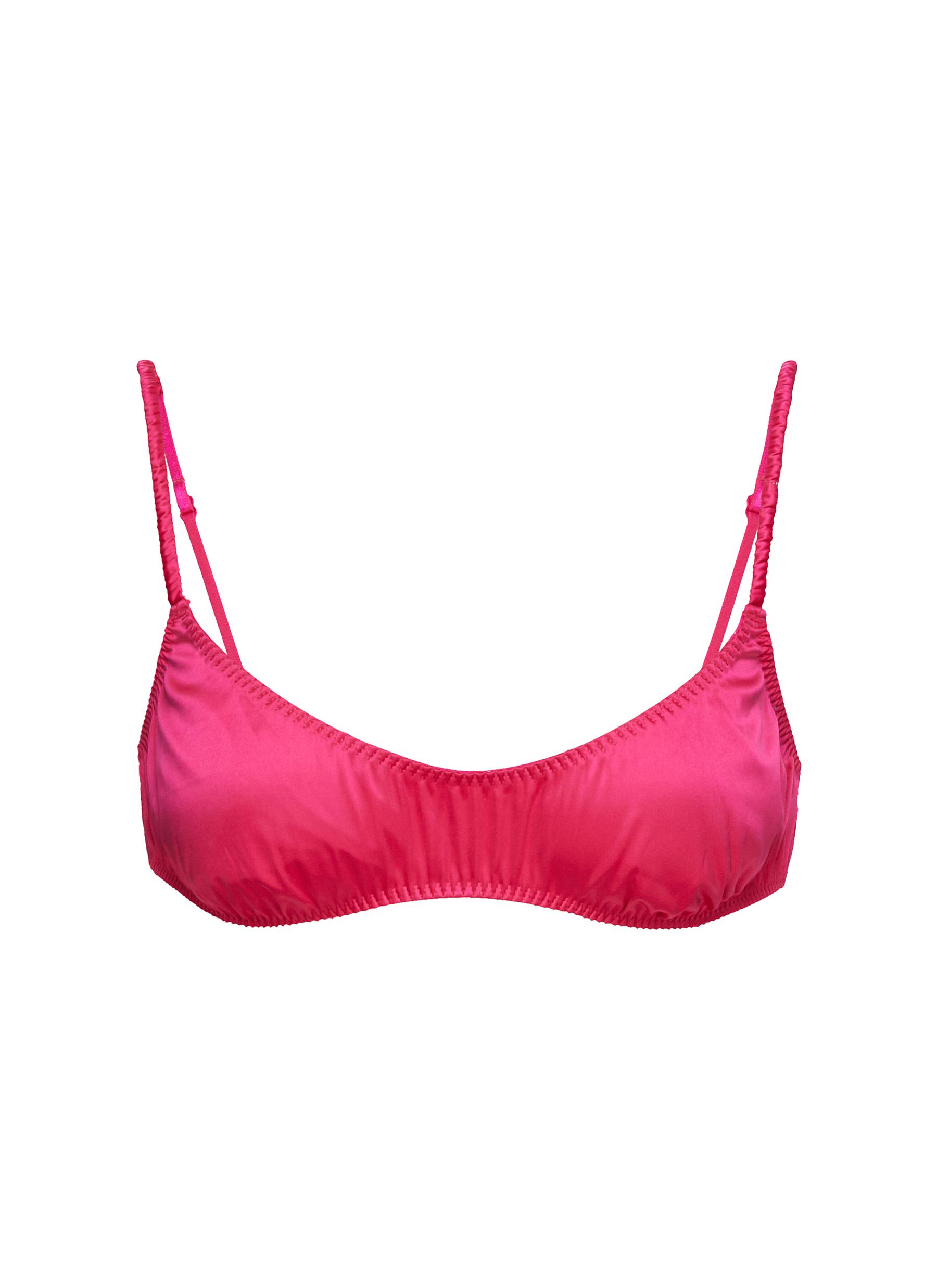 pink scoop neck bra