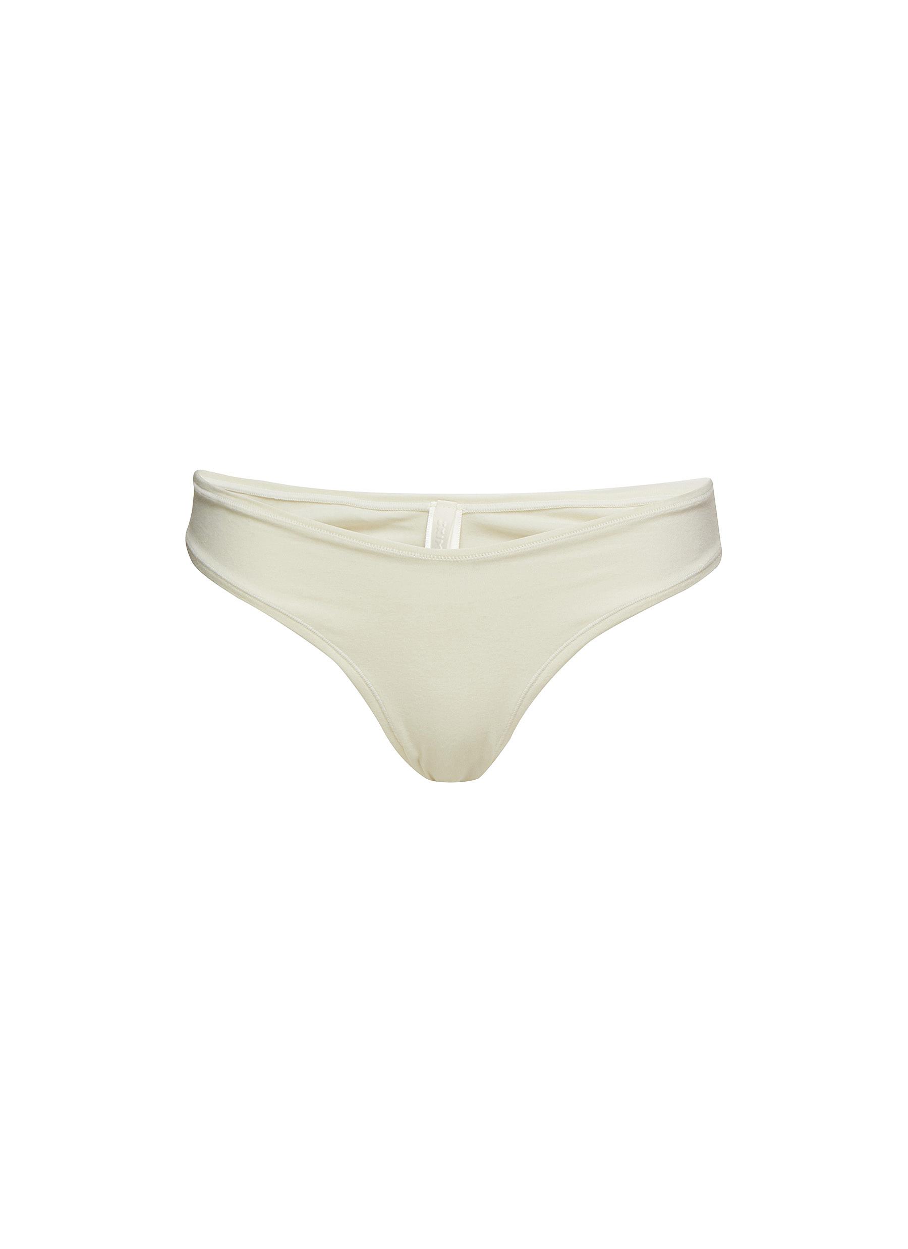 SKIMS Women's Cotton Jersey Dipped Thong Bone Size Large Style PN-DTH-0271  NWT