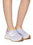 Figure View - Click To Enlarge - NEW BALANCE - ‘327‘ LOW TOP LACE UP LINEN SNEAKERS