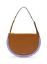 Main View - Click To Enlarge - JW ANDERSON - ‘THE BUMPER MOON‘ BICOLOUR SOFT NAPPA LEATHER SHOULDER BAG