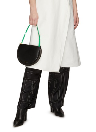 Figure View - Click To Enlarge - JW ANDERSON - ‘THE BUMPER’ NAPPA LEATHER MOON SHOULDER BAG