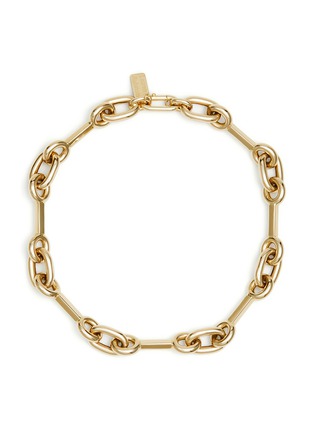 Main View - Click To Enlarge - LAUREN RUBINSKI - 14K GOLD OVAL ROUND LINK NECKLACE