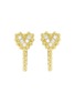 Main View - Click To Enlarge - LC COLLECTION JEWELLERY - Diamond 18k gold heart hoop earrings