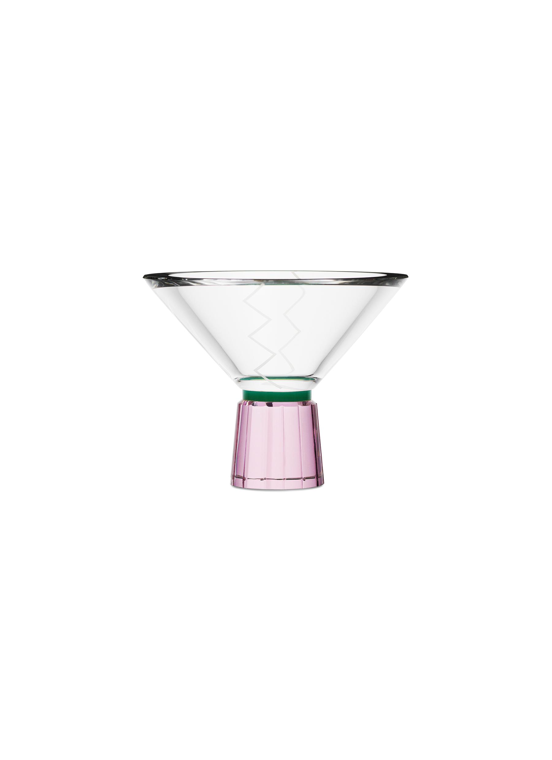 HOPE CRYSTAL BOWL - CLEAR/MINT/ROSE