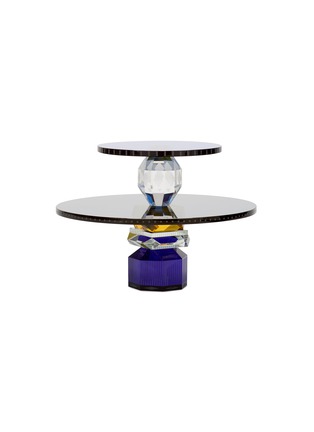 Main View - Click To Enlarge - REFLECTIONS COPENHAGEN - DALLAS CRYSTAL TRAY — COBALT/CLEAR/BLACK/YELLOW