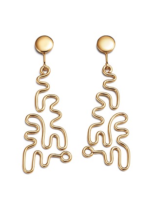 Main View - Click To Enlarge - FUTURA - ‘Legends' 18k fairmined ecological gold puzzle earrings