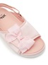Detail View - Click To Enlarge - WINK - ‘SUGAR PUFF’ VELCRO BOW APPLIQUÉ SLINGBACK SANDALS