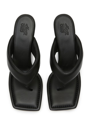 Detail View - Click To Enlarge - GIA BORGHINI - THONG WEDGE LEATHER SANDALS