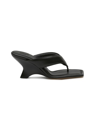 Main View - Click To Enlarge - GIA BORGHINI - THONG WEDGE LEATHER SANDALS