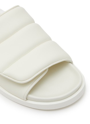 Detail View - Click To Enlarge - GIA BORGHINI - Quilted leather band platform slides