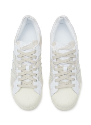 Detail View - Click To Enlarge - ADIDAS - ‘SUPERSTAR' PATCHWORK LOW TOP LACE UP SNEAKERS