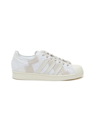 Main View - Click To Enlarge - ADIDAS - ‘SUPERSTAR' PATCHWORK LOW TOP LACE UP SNEAKERS