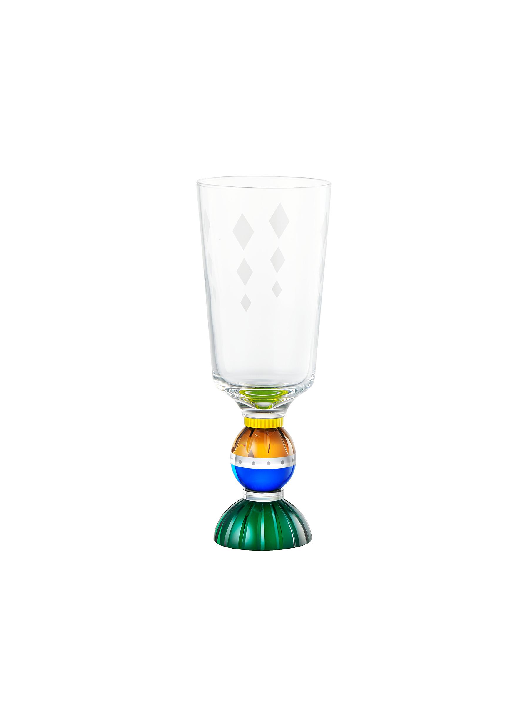 Reflections Copenhagen Ascot Tall Crystal Glass Set Of 2 - Clear/emerald/cobalt/brown/bright Yellow