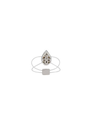 Detail View - Click To Enlarge - PERSÉE PARIS - ‘Imagine' diamond 18k white gold double-strand ring