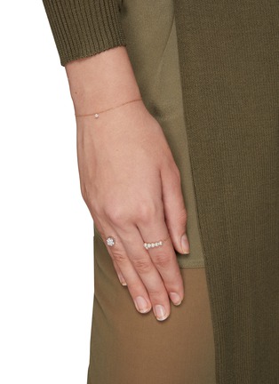 Figure View - Click To Enlarge - PERSÉE PARIS - ‘Aphrodite' diamond pearl 18k gold chain ring