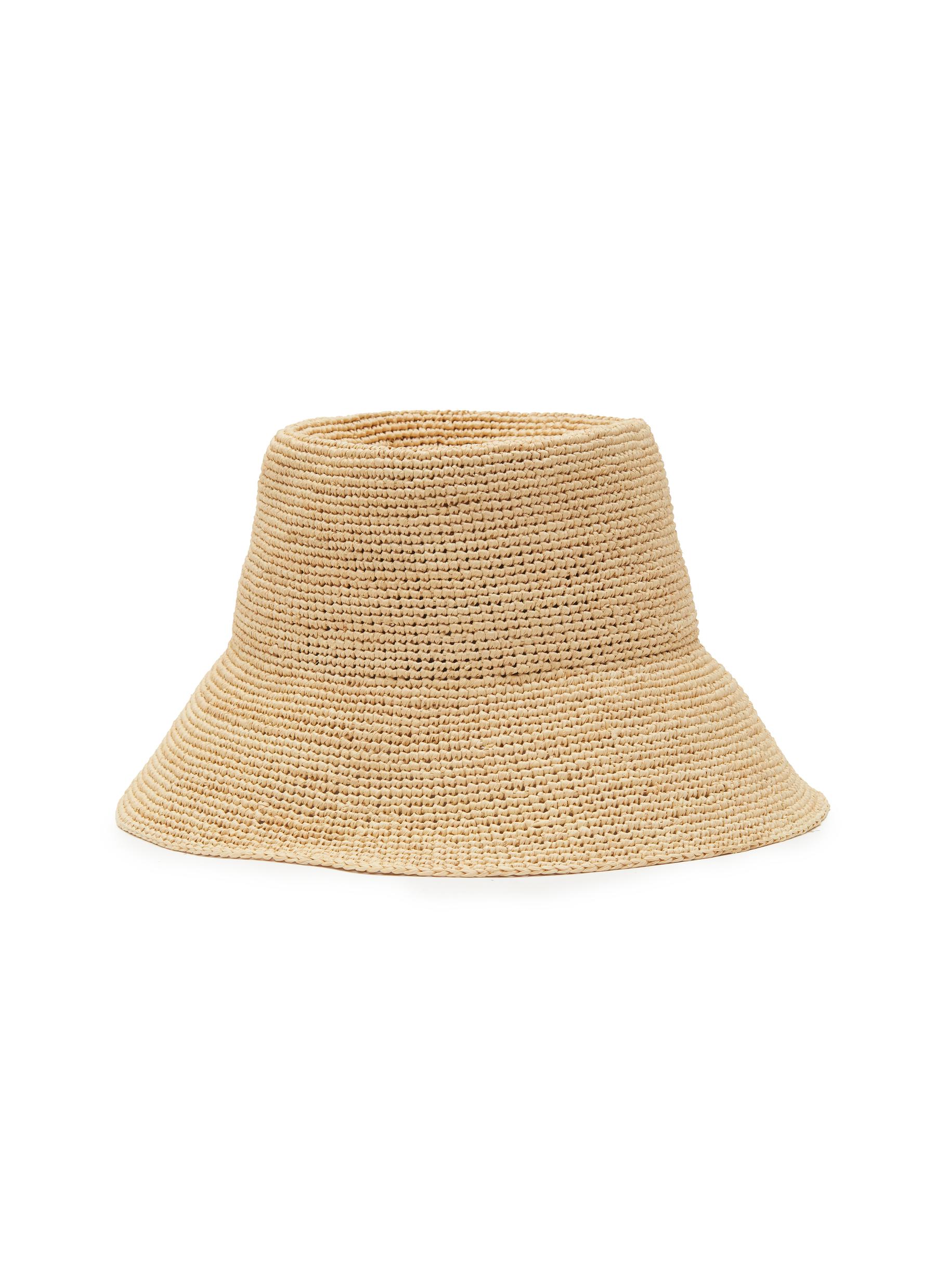 Janessa Leoné Female ‘FELIX’ Packable Raffia Straw Bucket Hat - Janessa Leoné - Neutral