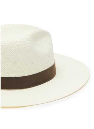 Detail View - Click To Enlarge - JANESSA LEONÉ - ‘MARCELL’ PACKABLE BLEACH STRAW FEDORA HAT