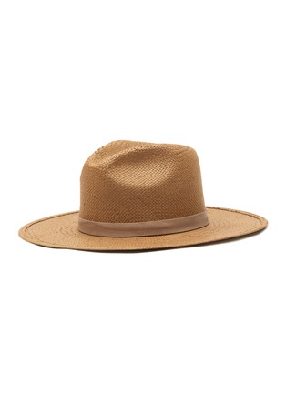 Main View - Click To Enlarge - JANESSA LEONÉ - ‘ADRIANA’ PACKABLE STRAW FEDORA HAT
