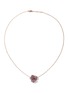 Main View - Click To Enlarge - AS29 - ‘BLOOM’ DIAMOND AMETHYST 18K ROSE GOLD SMALL FLOWER NECKLACE