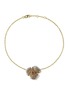 Main View - Click To Enlarge - AS29 - ‘Bloom' diamond smoky quartz 18k gold small flower bracelet