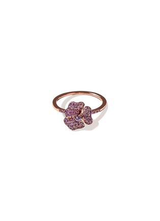 Main View - Click To Enlarge - AS29 - ‘BLOOM’ AMETHYST 18K ROSE GOLD MINI FLOWER RING