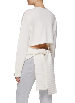 Back View - Click To Enlarge - DION LEE - TIE BACK DISTRESSED DETAIL CASHMERE SWEATER