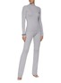 Figure View - Click To Enlarge - DION LEE - SLIM FIT LIGHT REFLECTIVE RIBBED KNIT PANTS