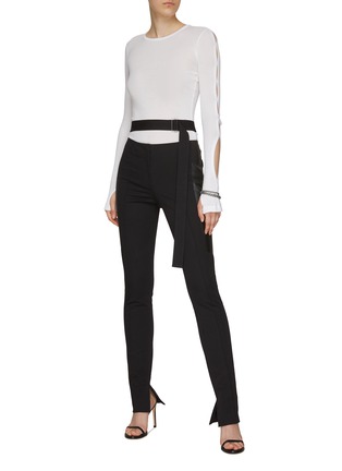 Figure View - Click To Enlarge - HELMUT LANG - BASE DOUBLE RIB SLASHED SLEEVES TOP