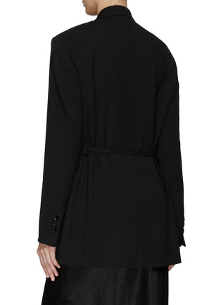 Back View - Click To Enlarge - ACNE STUDIOS - BELTED DOUBLE BREASTED NOTCH LAPEL BLAZER