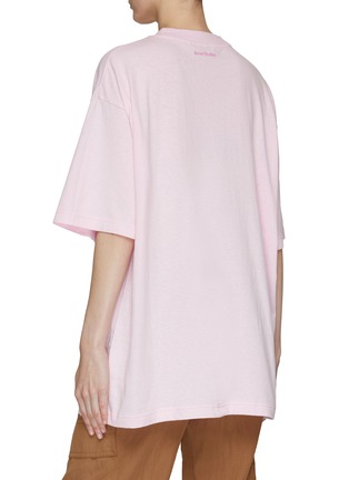 Back View - Click To Enlarge - ACNE STUDIOS - Horse Collage Print Cotton Oversized Crewneck T-Shirt