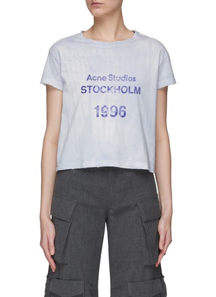 Main View - Click To Enlarge - ACNE STUDIOS - SHORT SLEEVE CROPPED T-SHIRT