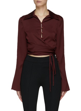 Main View - Click To Enlarge - ACNE STUDIOS - Wing Lapel Twisted Front Shirt
