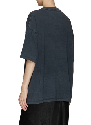 Back View - Click To Enlarge - ACNE STUDIOS - OVERSIZE LOGO EMBROIDERED SHORT SLEEVE T-SHIRT