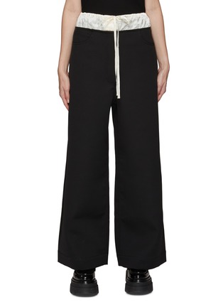 Main View - Click To Enlarge - ACNE STUDIOS - Contrasting Drawstring Waist Wide-Legged Pants
